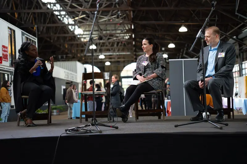 A panel discussion on the main stage