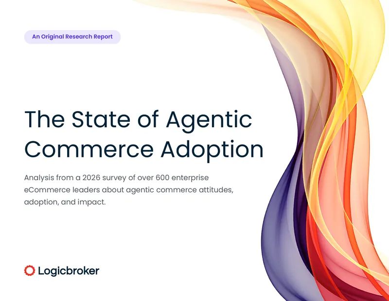 Cover of The State of Agentic Commerce Adoption, analysis from a 2026 survey of over 600 enterprise eCommerce leaders