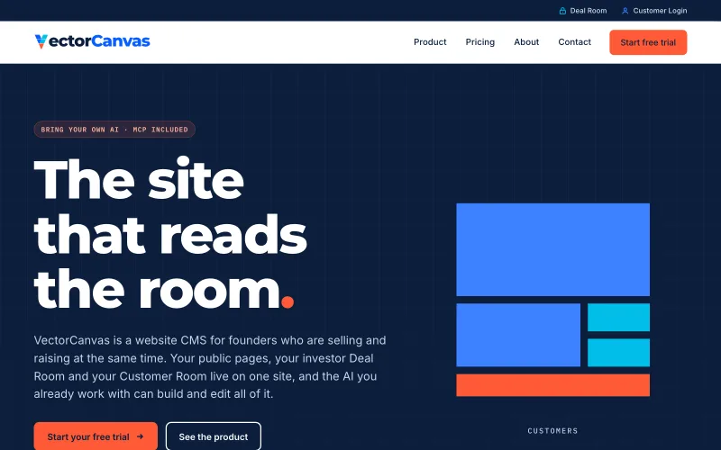 VectorCanvas homepage: The site that reads the room